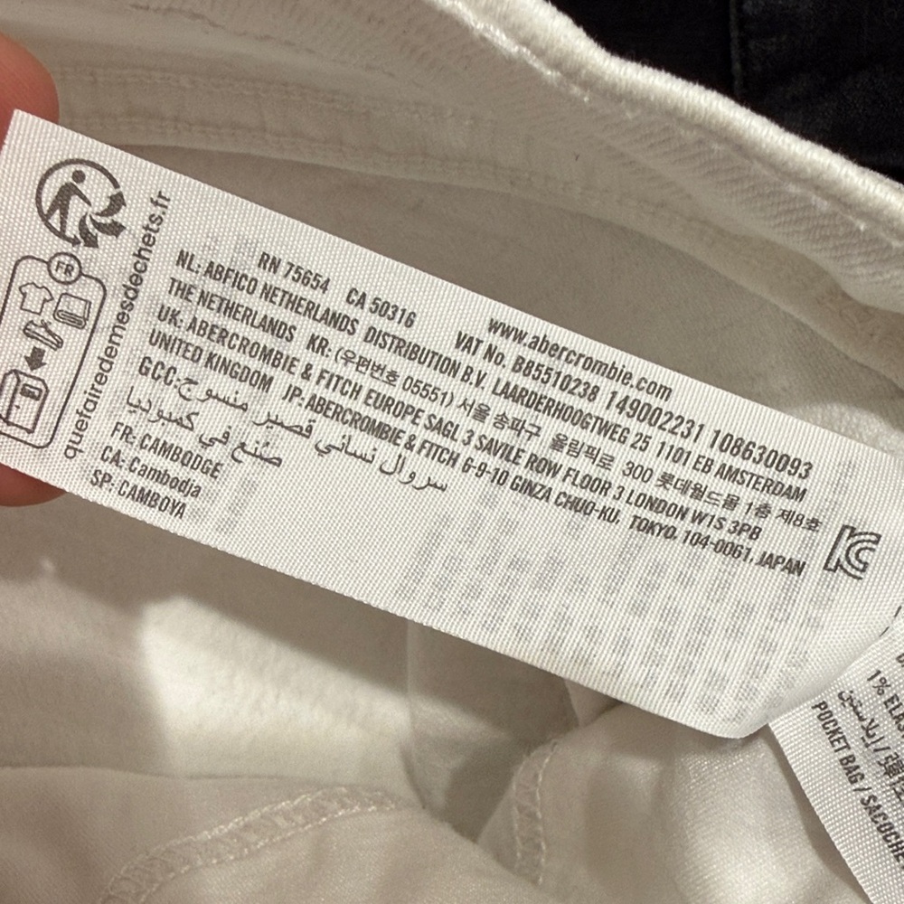 Abercrombie & Fitch White Denim Cutoff Shorts - Picture 5 of 6